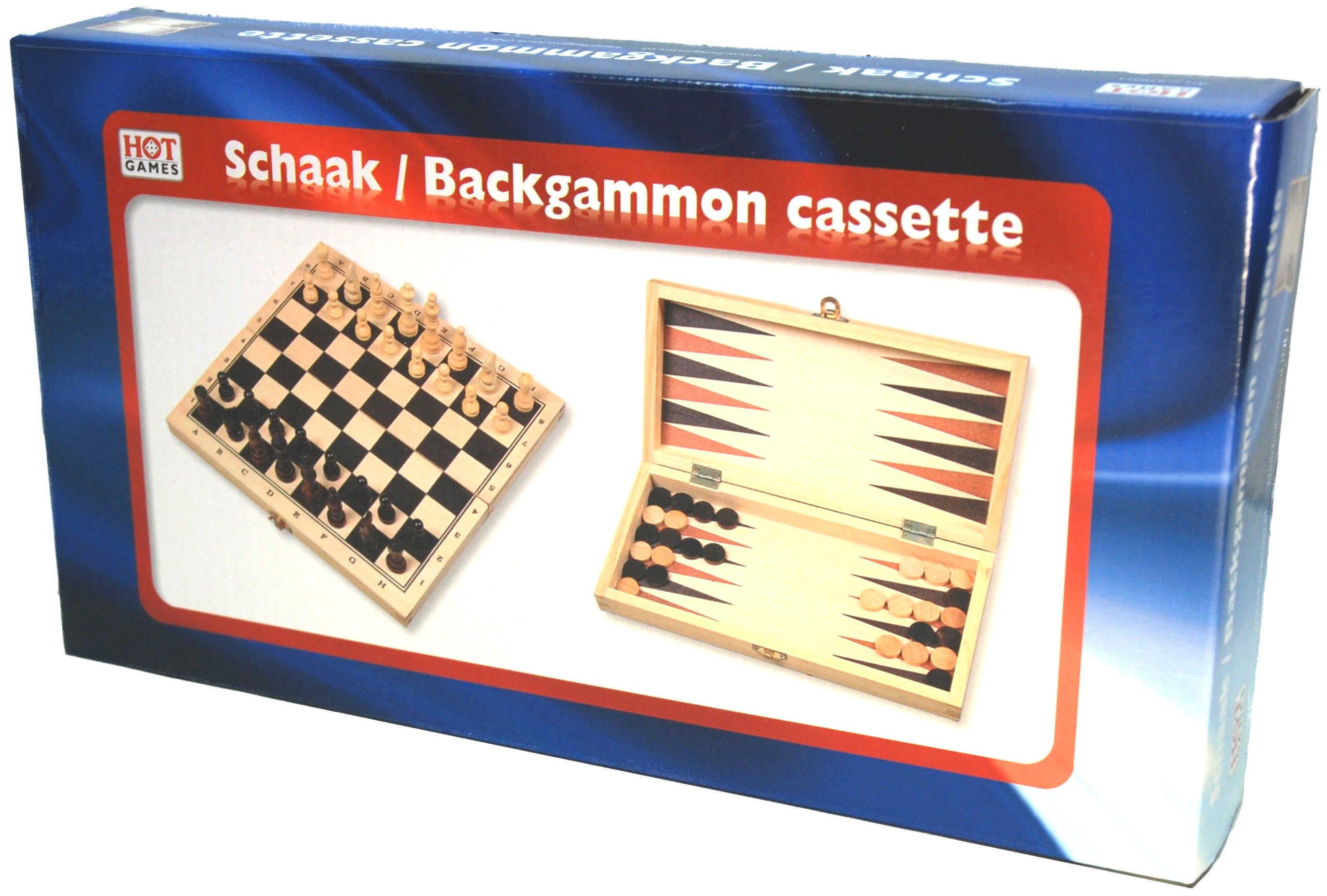 Schach- / Backgammon- / Dame- Faltkassette, 29 x 29 cm