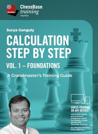 Cover des Schachvideokurses Calculation Step by Step Vol. 1 von GM Ganguly