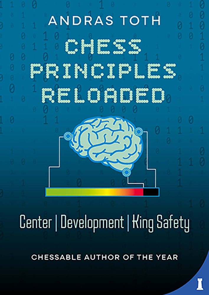 Cover of Chess Principles Reloaded by András Tóth – 240‑page chess training book focused on the centre, development and king safety.