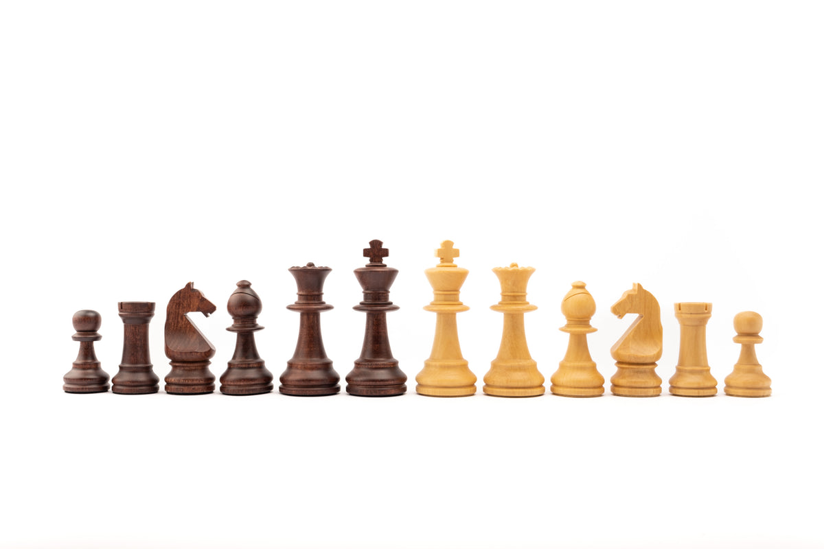 Set Mahagoni Deluxe - Schachset mit Notation, Premium-Figuren und Aufbewahrungsbox
