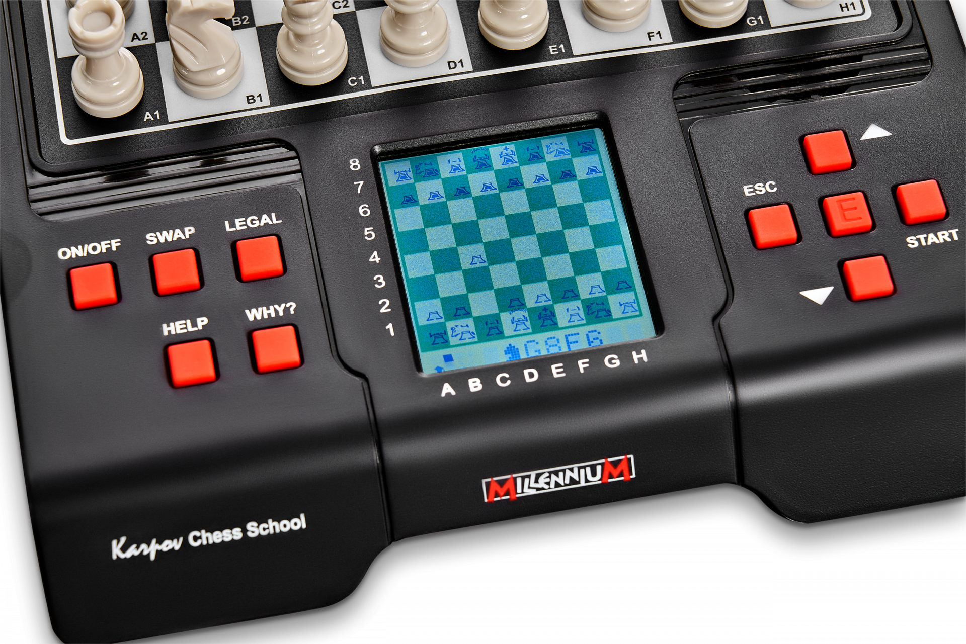 Millennium Chess School - Chess computer with textbook