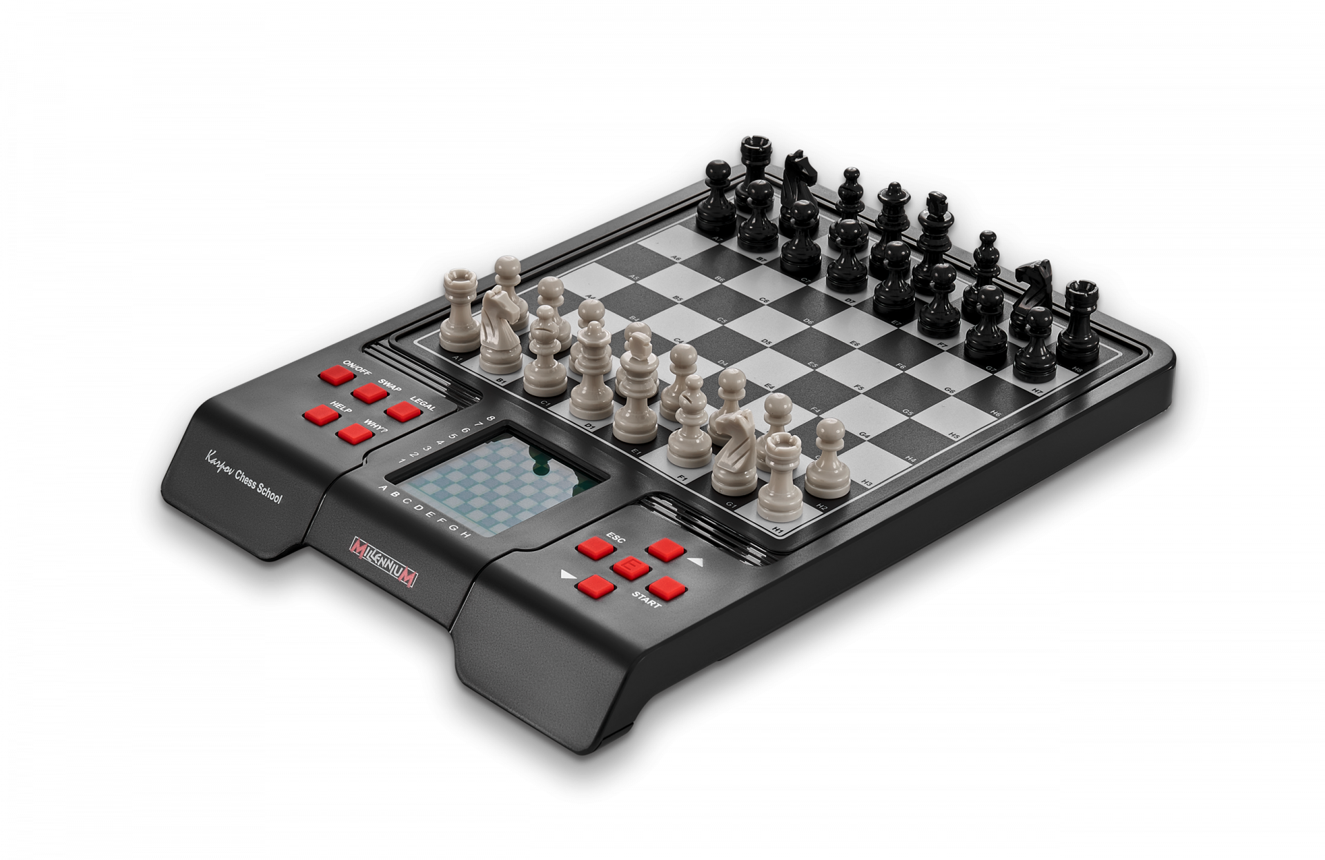 Millennium Chess School - Chess computer with textbook
