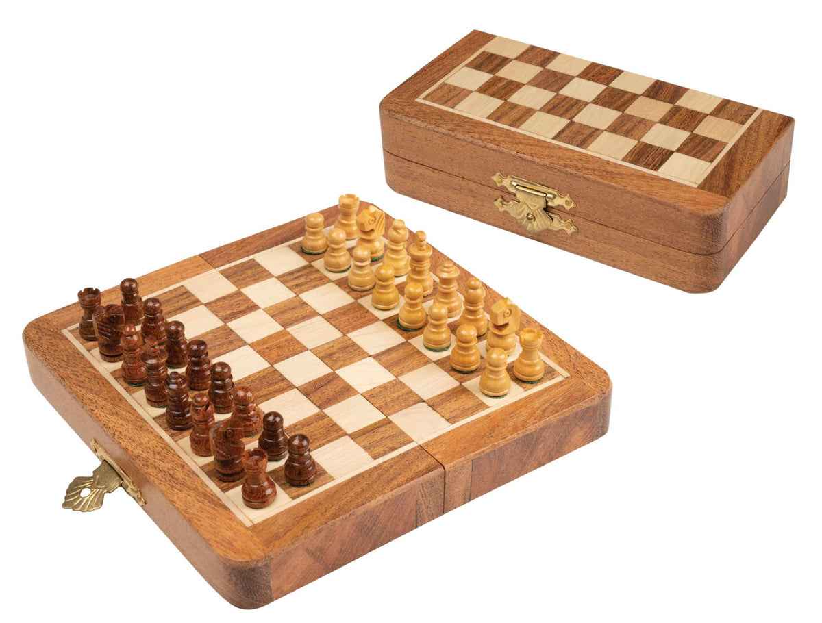 Chess box wooden magnetic 19x9x3cm