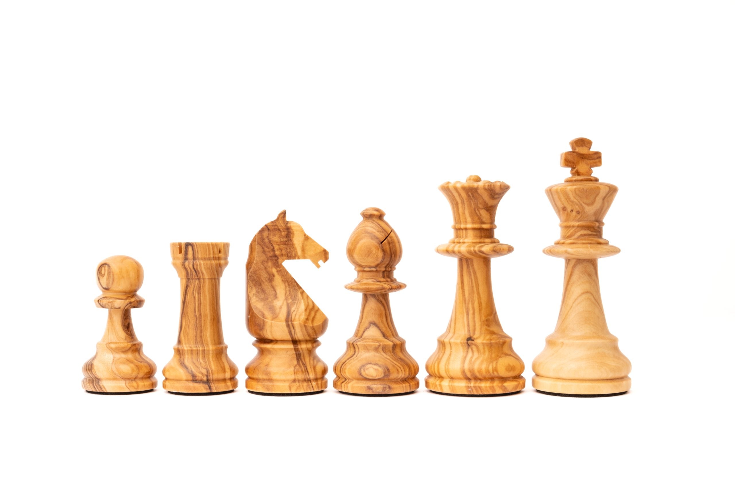 Olivenbaumholz Schachfiguren "Staunton Europe Nr. 6"