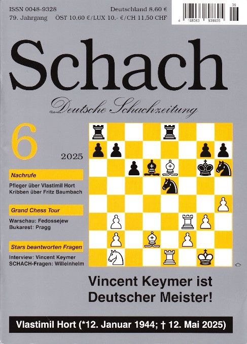 Cover der Zeitschrift Schach, Ausgabe 6/2025