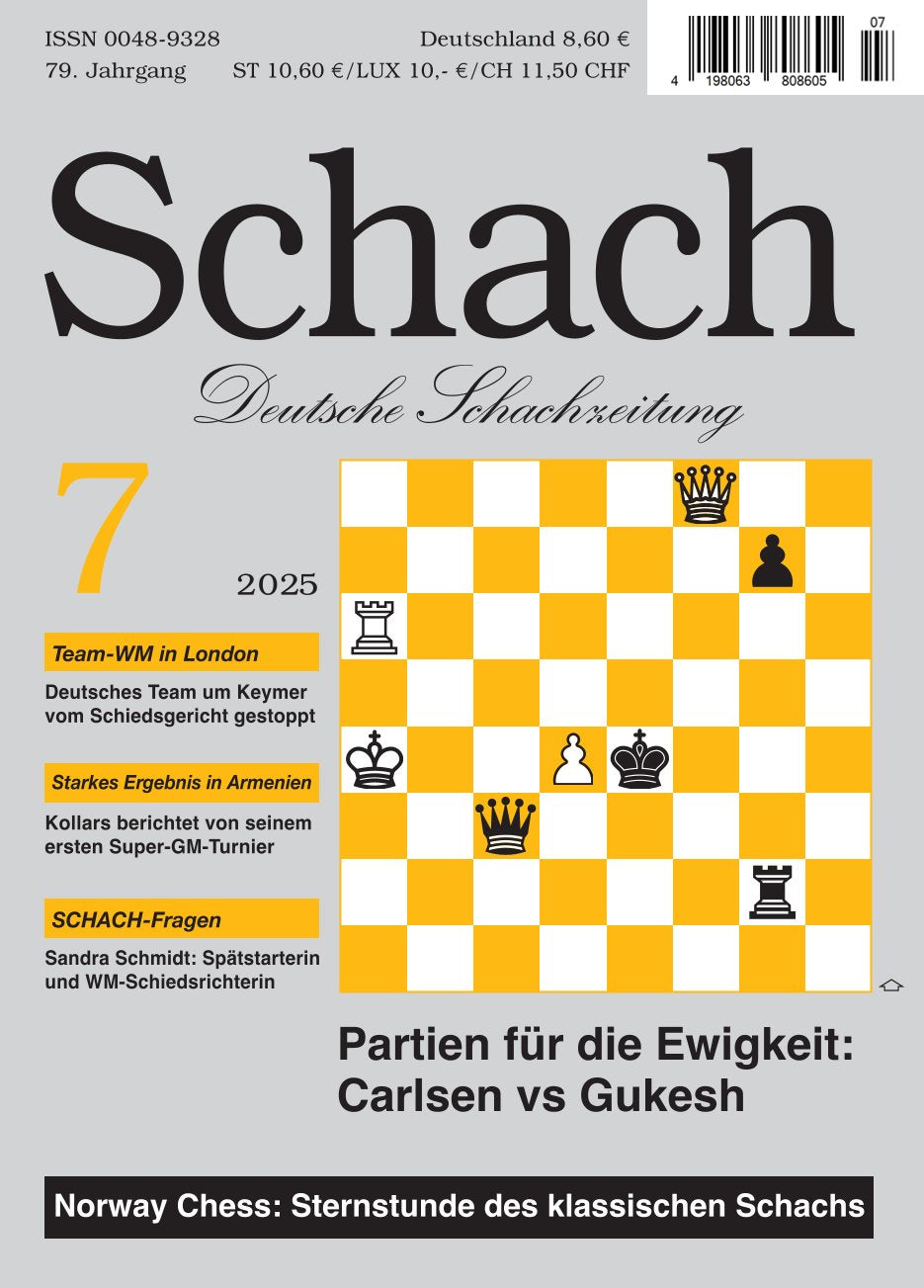 Cover der Zeitschrift Schach Ausgabe 7/2025
