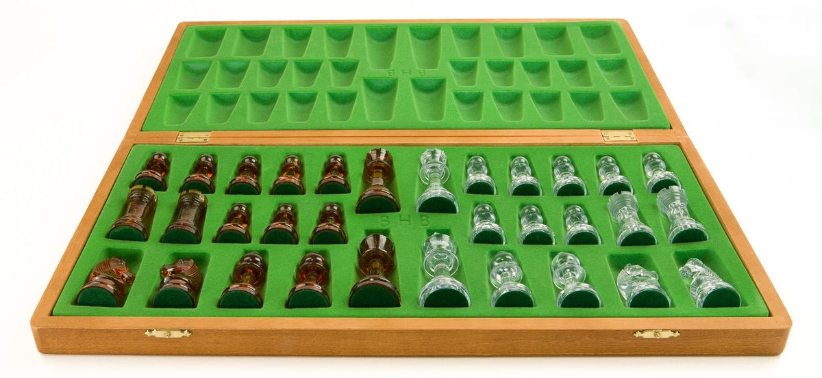 Schachkassette "Turnier" mit 58 mm Feldern – Brett 53x53 cm