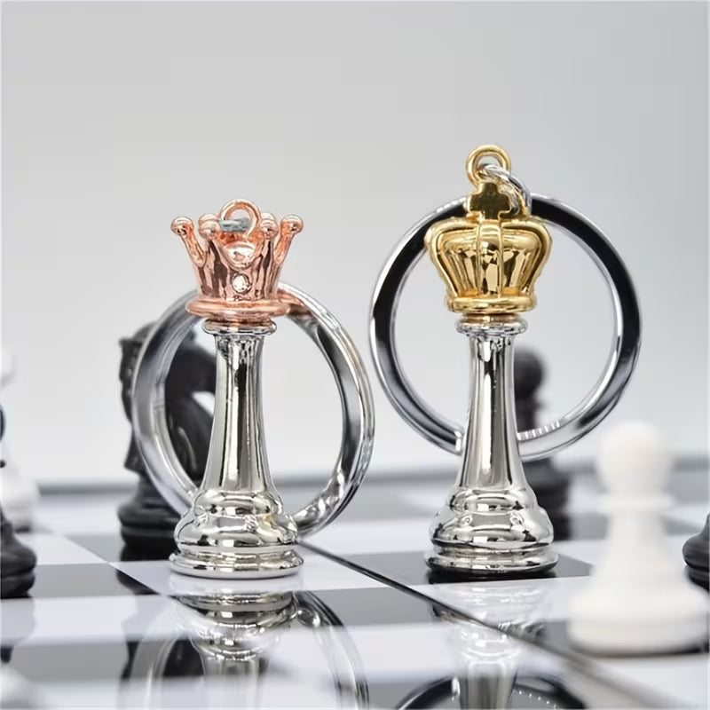 Eleganter Schlüsselanhänger mit Schachfigur