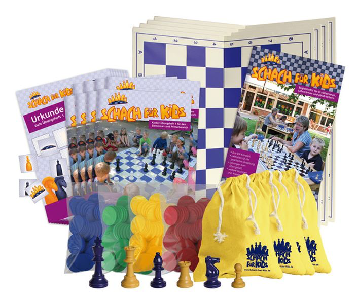 Schach für Kids - Bildungspaket für 16 Kinder – Komplettausstattung für Gruppen