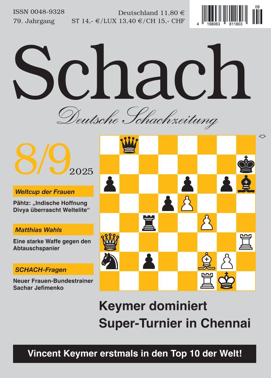 Zeitschrift Schach 8 / 9 2025