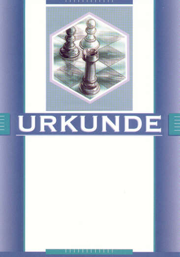 Schach Urkunde dunkelblau