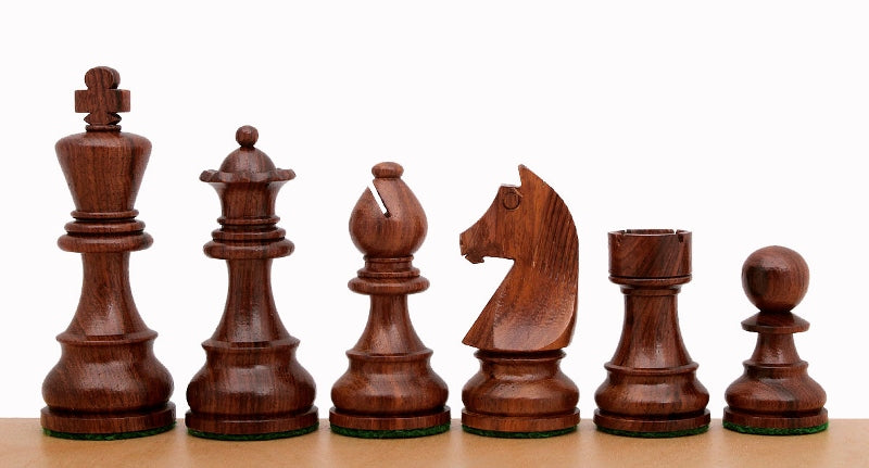 Tournament No. 5 German Knight – Schachset mit Intarsienbrett 47x47 cm