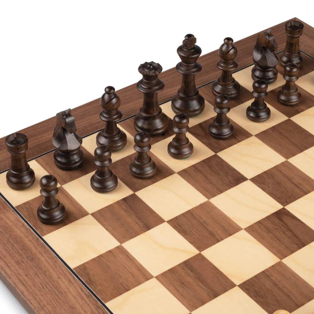 Staunton Holzfiguren Nuss matt
