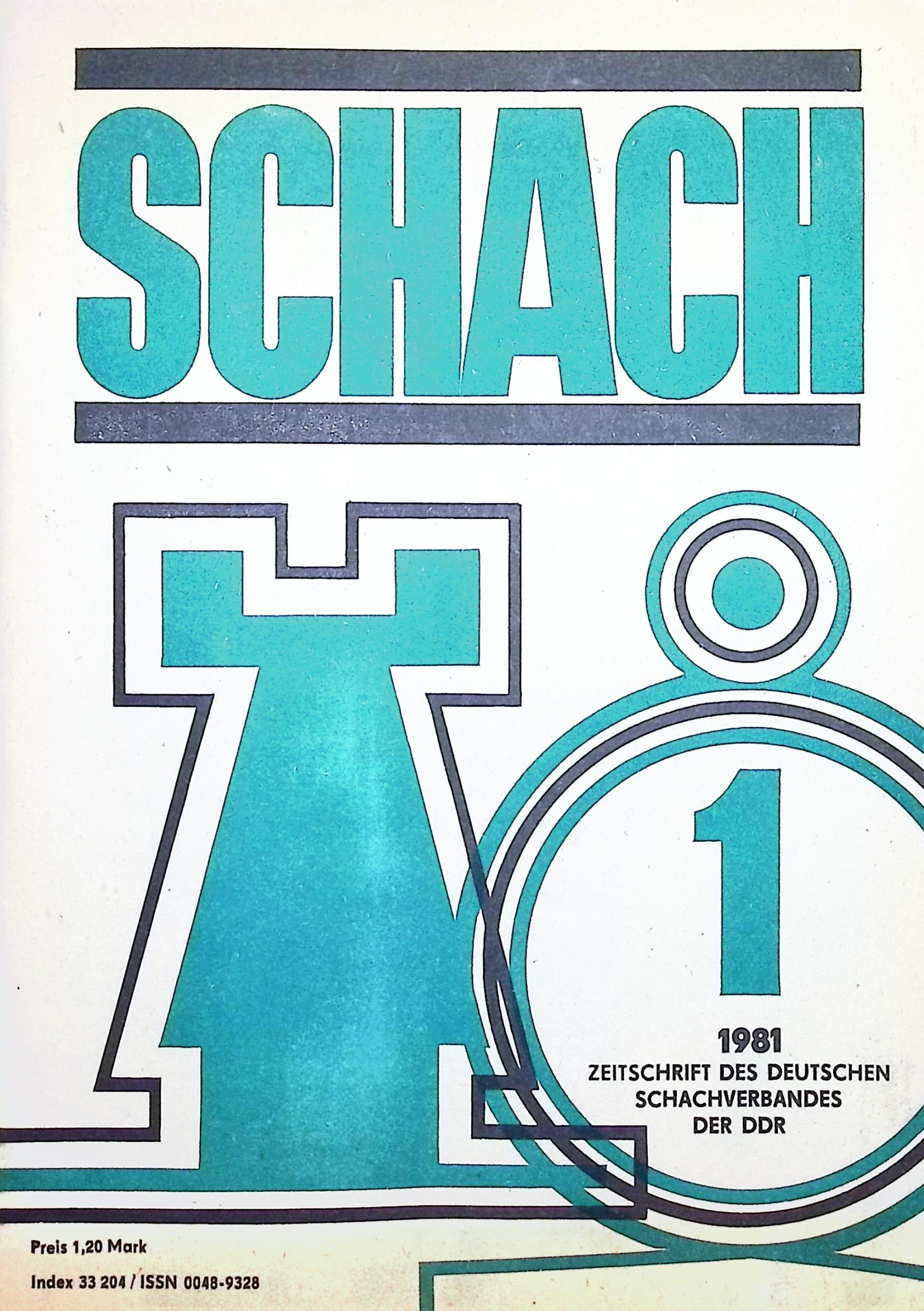 Zeitschrift SCHACH 1 / 1981 – Digitale Ausgabe