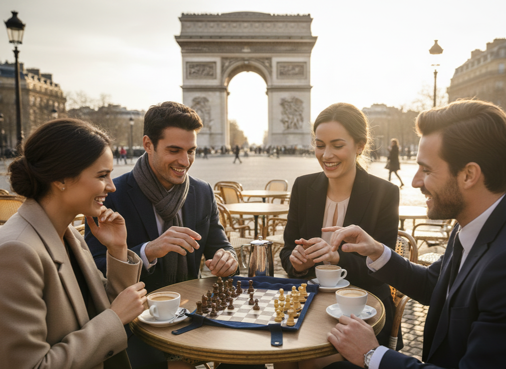 Magnetisches Schach – Rollbares Luxus-Schachspiel aus Echtleder