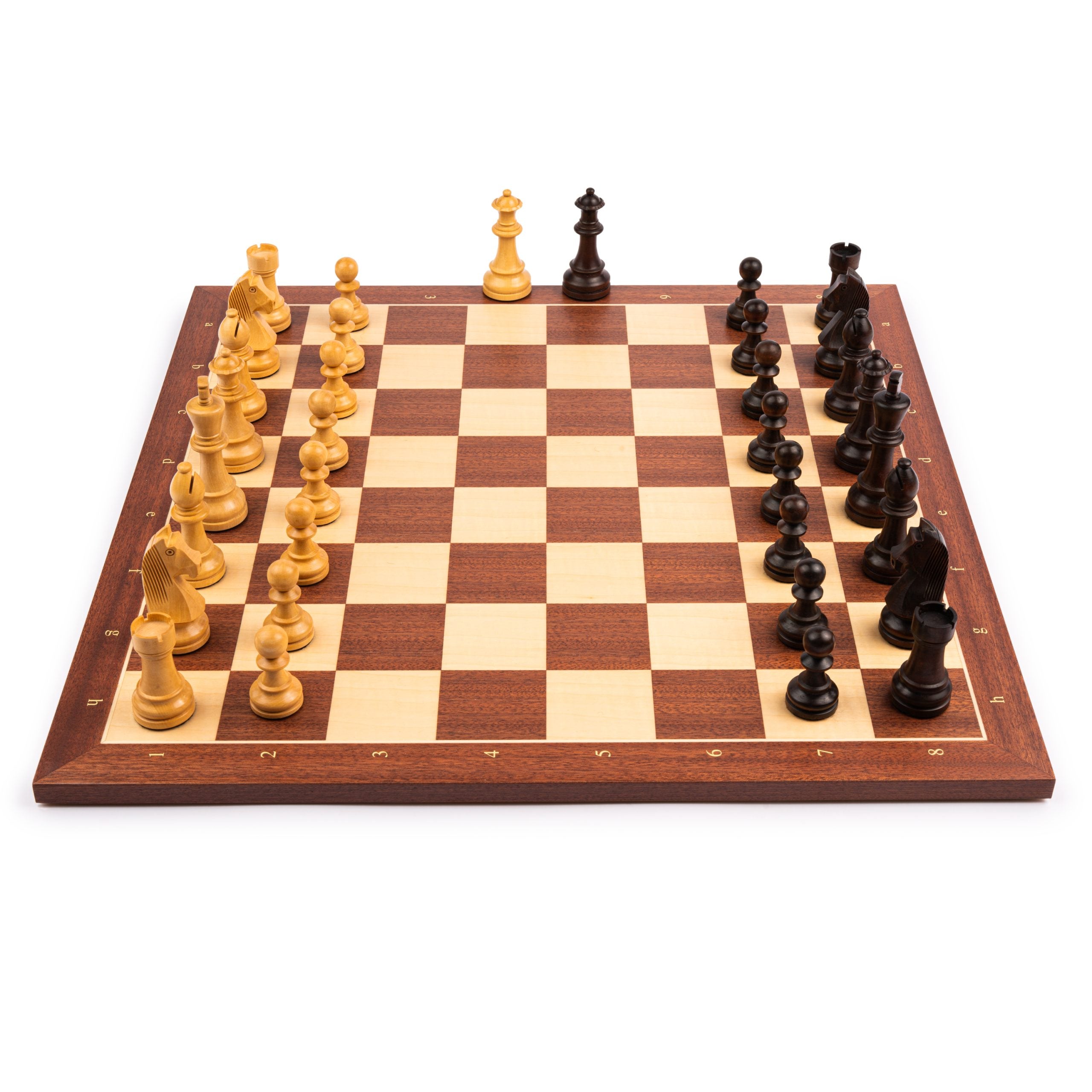 Set Mahagoni Deluxe - Schachset mit Notation und Aufbewahrungsbox