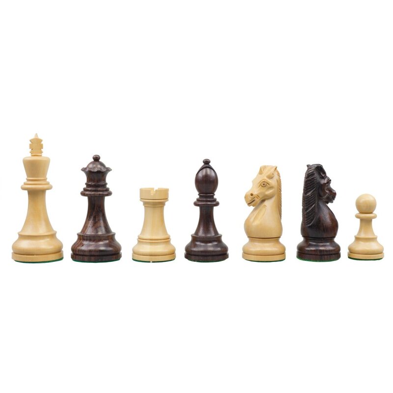 PC-Schachbrett Bluetooth Rosenholz (ohne Koordinaten) mit Royal Schachfiguren