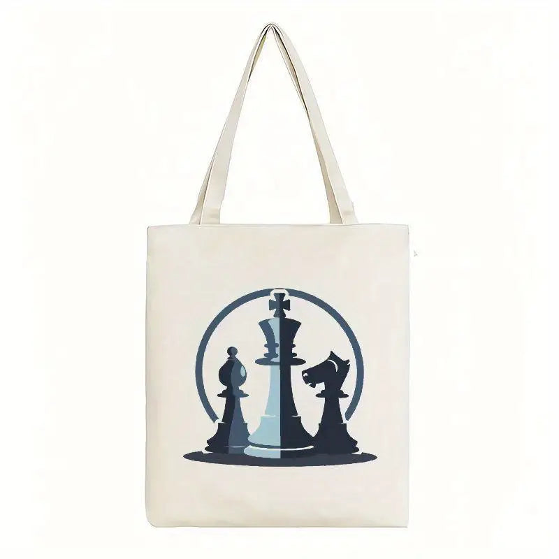 Tragetasche / Stofftasche mit Schachmotiv