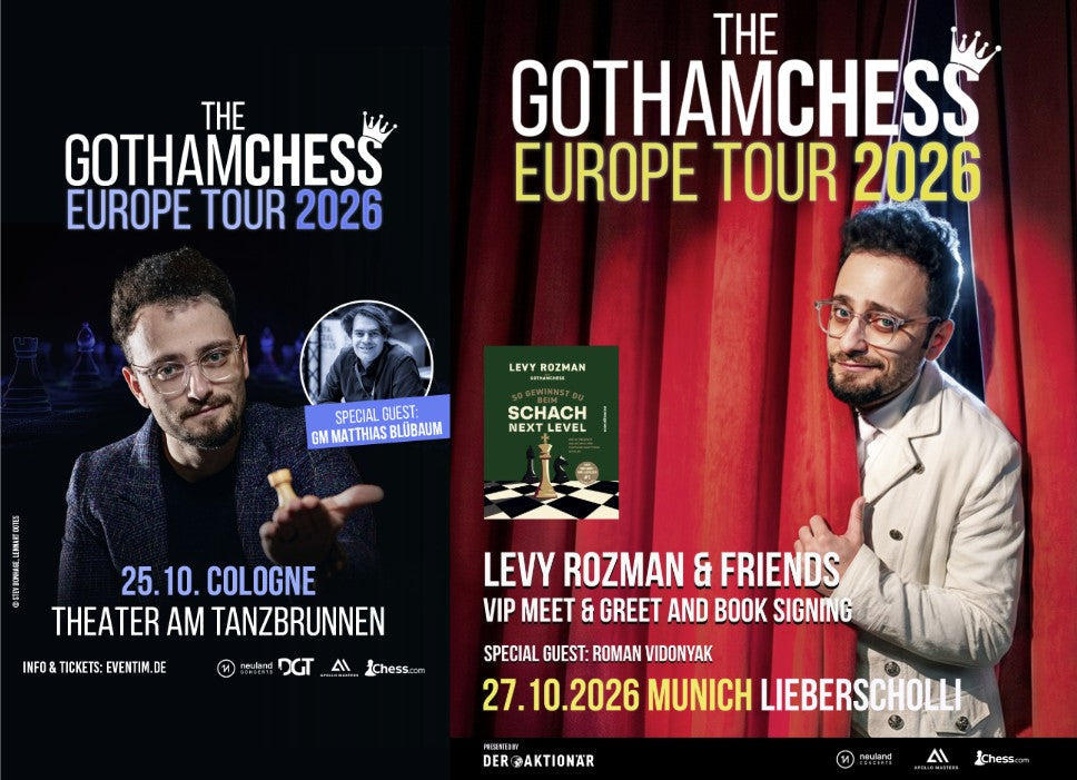 GothamChess live in Deutschland: Zwei besondere Schach-Events im Oktober