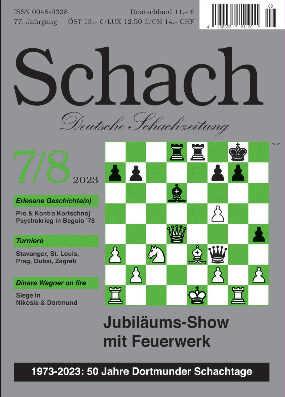 Zeitschrift SCHACH 7+8/2023 – Digitale Ausgabe