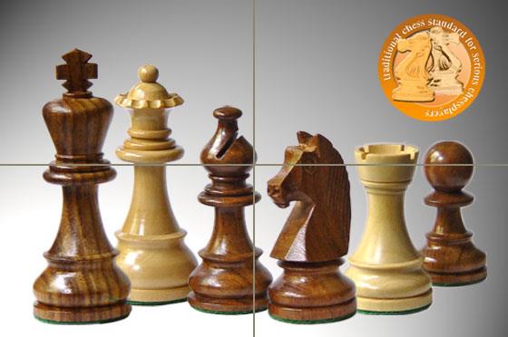 Schachfiguren "Original 535 Design", braun, Stauntonform, KH 88 mm, im Holzkasten