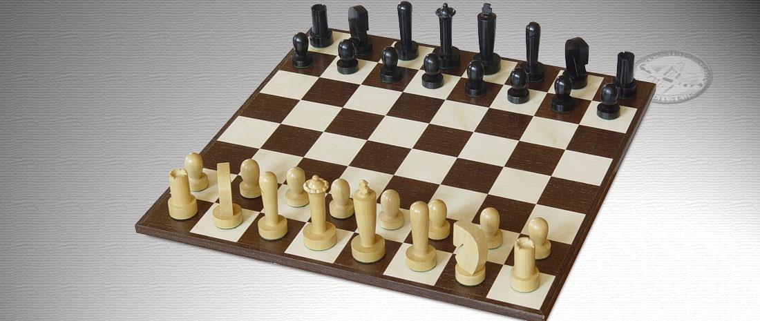 Schachset "Berliner Schach", KH 95 mm, schwarz