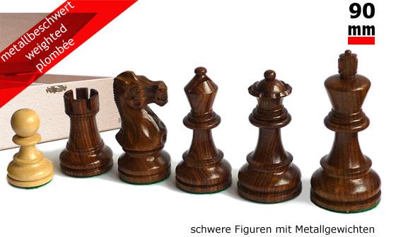 Schachfiguren Probase KH 90 mm, braun