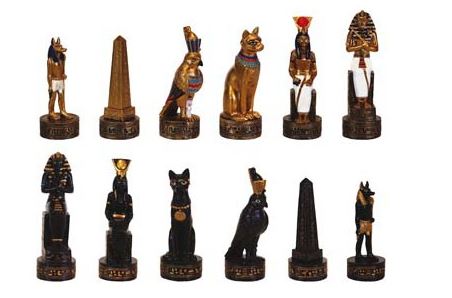 Schachfiguren "Ägypter", KH 82 mm