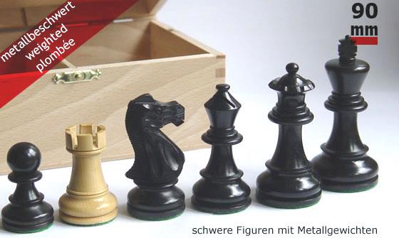 Schachfiguren Probase, KH 76 mm, schwarz