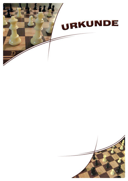 Schach Urkunde mit Bild