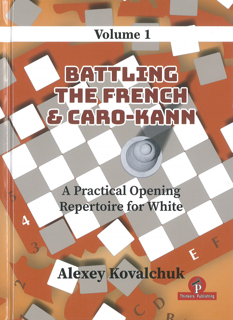 Buchcover von „A Practical Opening Repertoire for White – Volume 1“ von Alexey Kovalchuk – modernes Schachbuch mit Weißrepertoire und strategischen Eröffnungsideen.