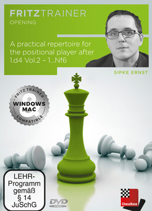 Dies ist ein Bild des Schachkurses A practical repertoire for the positional player after 1.d4 Vol.2 – 1…Nf6 von der Firma ChessBase