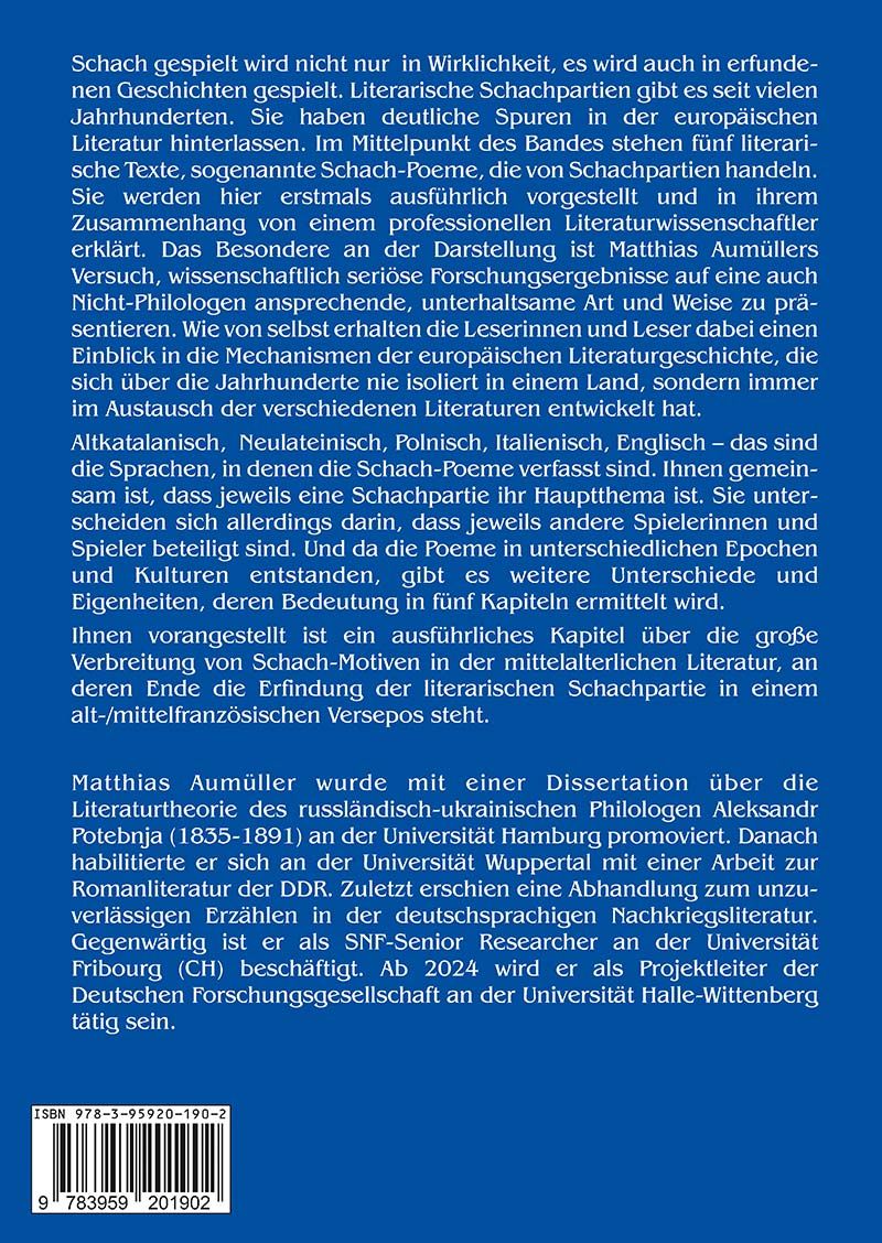 Aumüller: Das Schachspiel in der europäischen Literatur