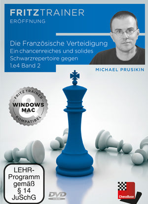 Dies ist ein Bild des DVDs Die Französische Verteidigung - Ein chancenreiches und solides Schwarzrepertoire gegen 1.e4 Band 2 von ChessBase