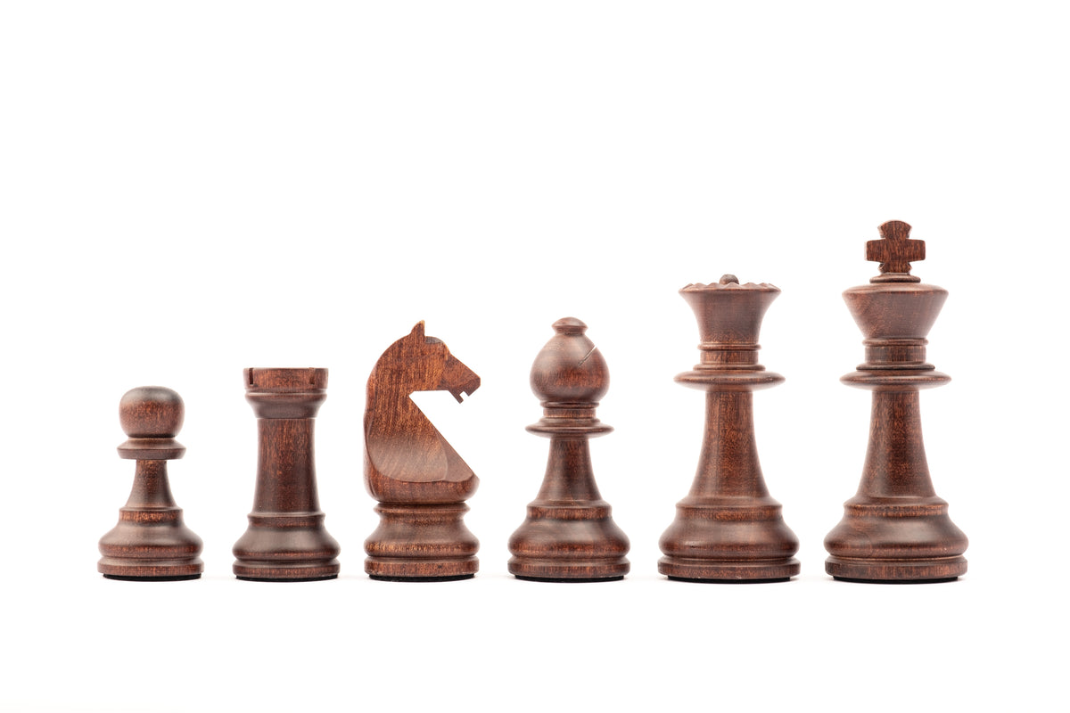Set Mahagoni Deluxe - Schachset mit Notation, Premium-Figuren und Aufbewahrungsbox