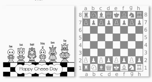 Haftnotizblock mit Schachfiguren-Motiv, 100 selbstklebende Notizzettel im Format 75 × 75 mm für Schule, Schachverein und Zuhause.