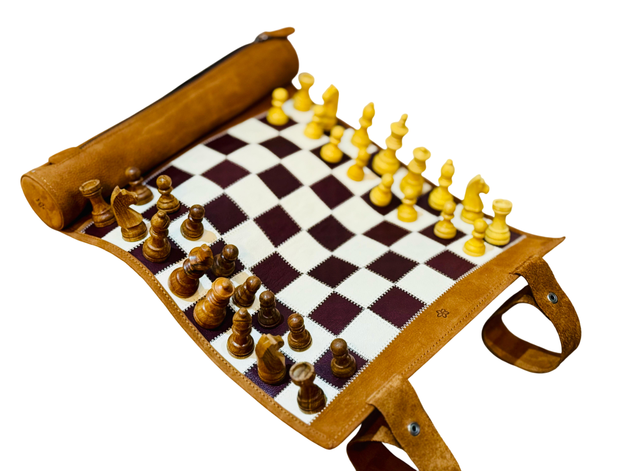 Magnetisches Schachspiel Maße 38x30 cm – kompaktes Reiseschach mit Staunton Figuren