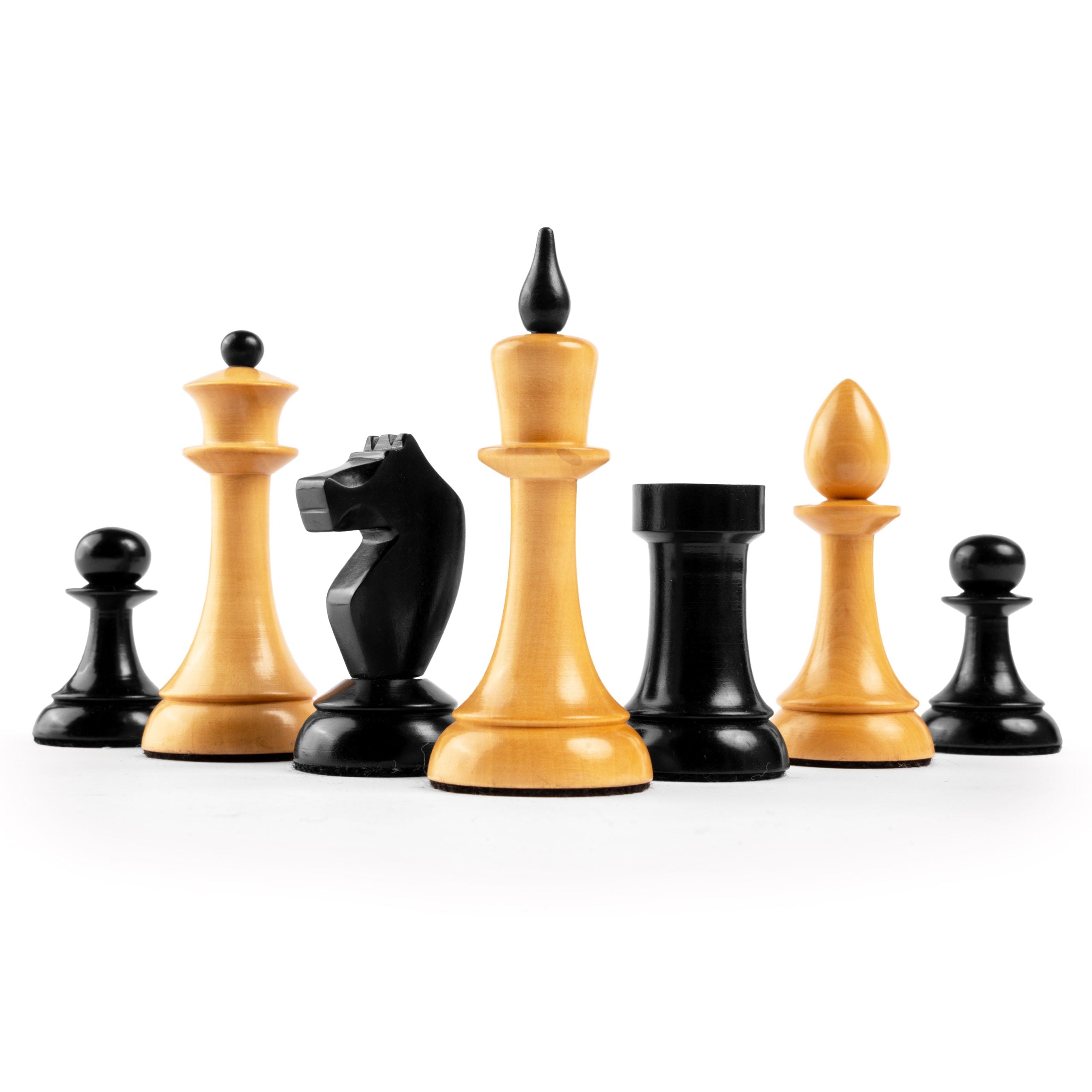 Queen’s Gambit originalgetreue Schachfiguren 97 mm aus Buchsbaum, gewichtet, mit zusätzlicher Dame