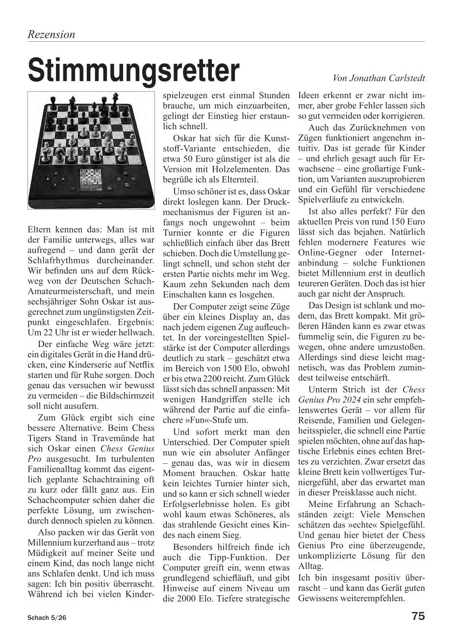 ChessGenius Pro - Rezension