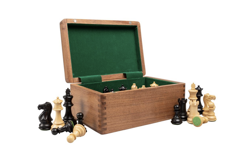 Luxuriöse Schachfiguren aus Holz, Staunton Nr. 3 mit Aufbewahrungsbox