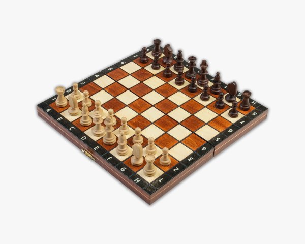 Reiseschach aus Holz - 27 x 27 cm