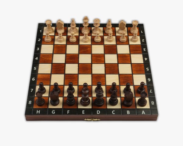 Reiseschach aus Holz - 27 x 27 cm