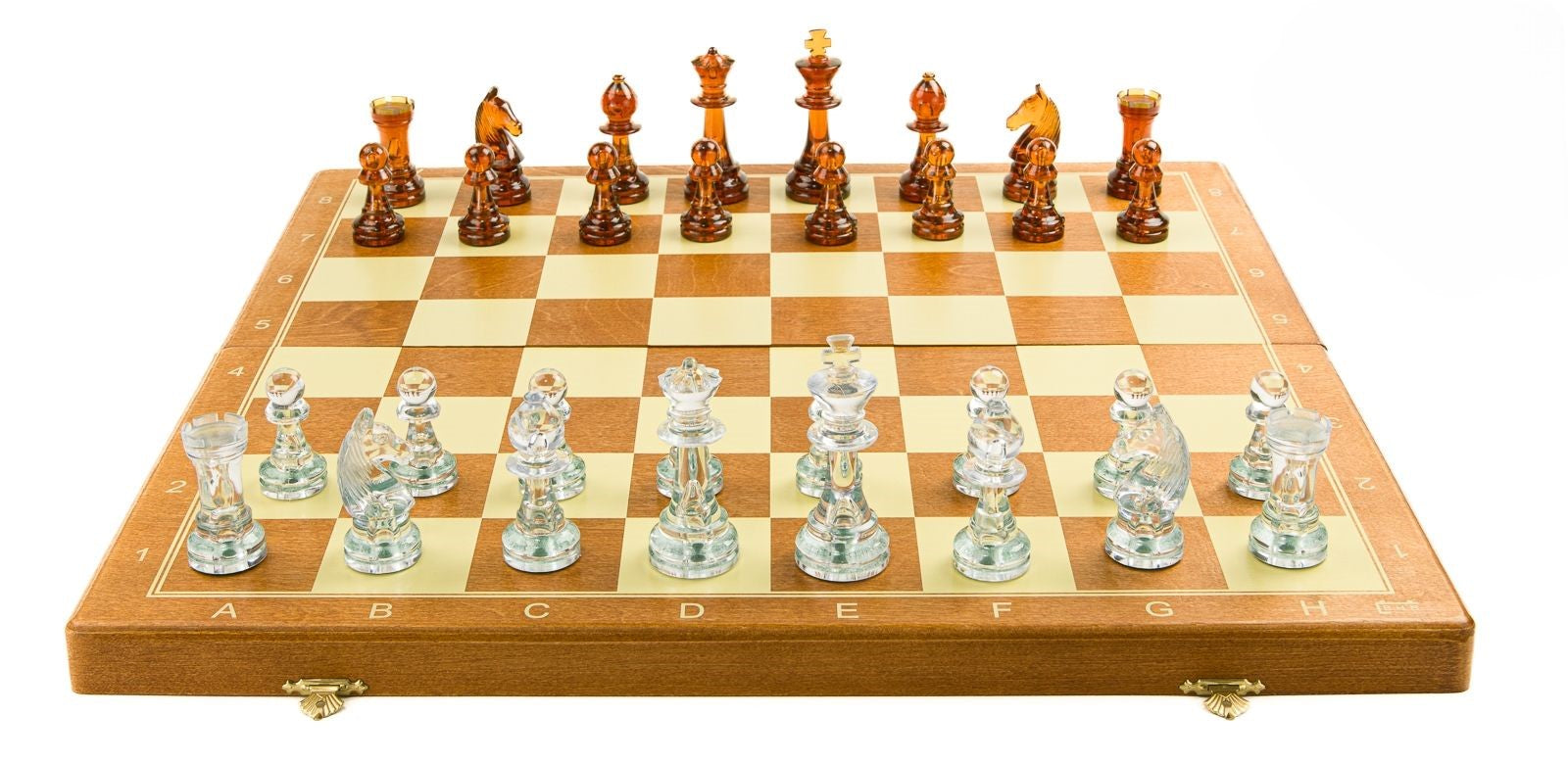 Schachkassette "Turnier" mit 58 mm Feldern – Brett 53x53 cm
