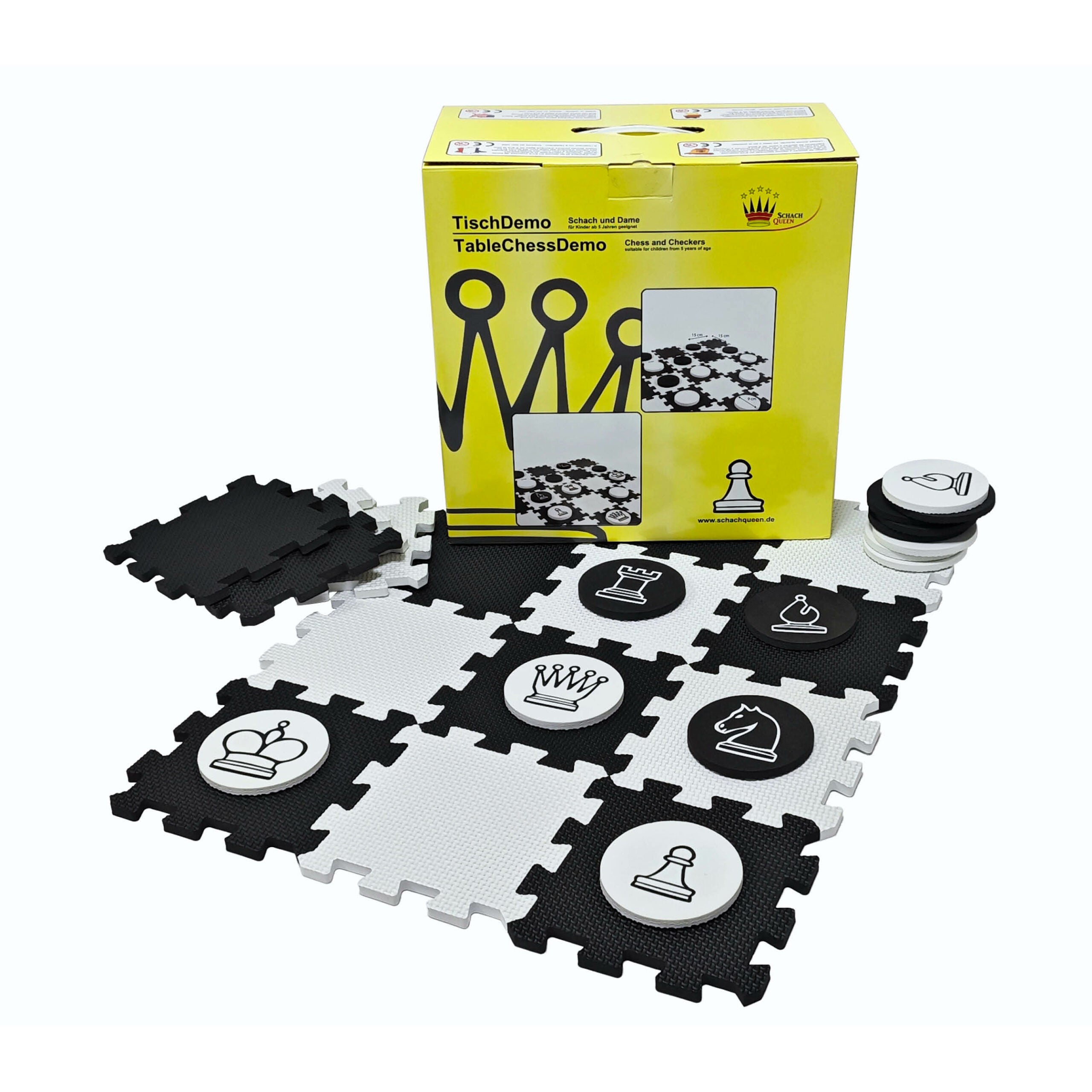 Schach und Dame Demonstrationsbrett Tischmodell - 125×125 cm