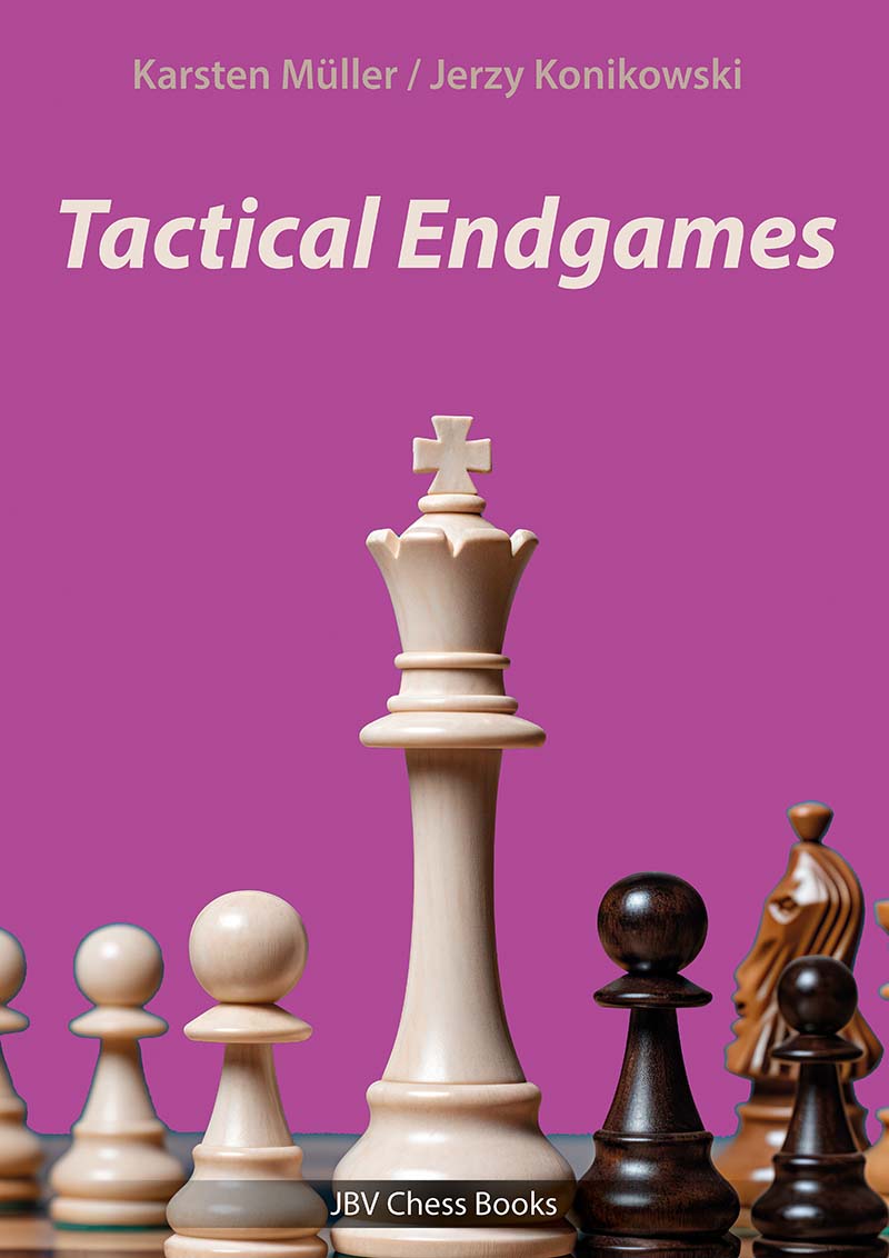 Cover of “Tactical Endgames” by Karsten Müller and Jerzy Konikowski – chess book about tactical motifs and combinations in endgames.
