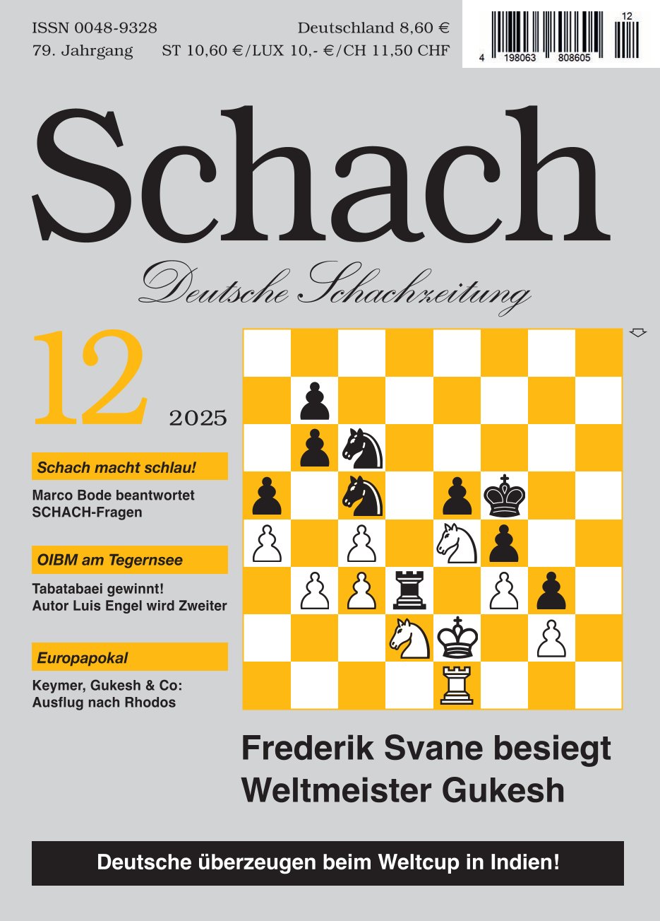 Cover der Zeitschrift Schach 12-2025