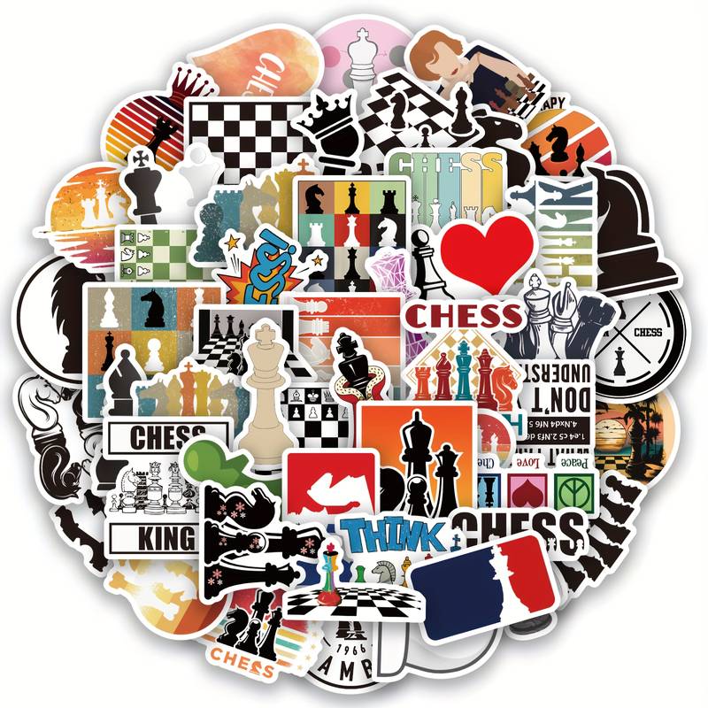 Stickers with chess motifs - 5 pieces