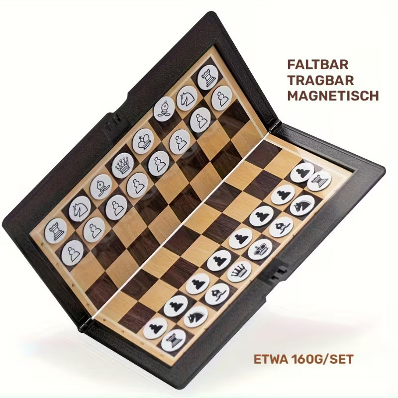 Kompaktes Reiseschach magnetisch 10 x 17 cm