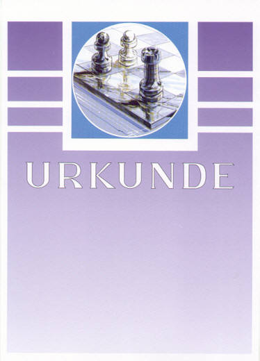 Schach Urkunde in lila