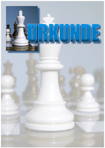 Schach Urkunde mit Emblem